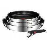 Tefal Ingenio Emotion Tava Seti, 3 Kızartma Tavası (22/24/28 Cm), Çıkarılabilir Saplı, Yapışmaz Kaplamalı, İndüksiyona Uygun, Bulaşık Makinesinde Yıkanabilir