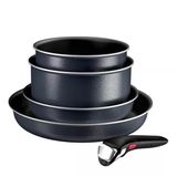 Tefal Ingenio Enjoy Tava Seti, 2 Parça, 22/28 Cm + 2 Tencere 18/20 Cm + Çıkarılabilir Sap, İndüksiyona Uygun, Yapışmaz Kaplama, Titanyum Kaplama, Termal Sinyal, Bulaşık Makinesinde Yıkanabilir Ve