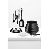 Tefal Ingenio Exception Titanyum 6x 12 Parça Büyük Tava Tencere ve Simplissima 5 Parça Servis Seti