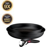 Tefal Ingenio Explore Fusion Core 9X 3 Parça 2'li Tava Seti - Siyah