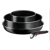 Tefal Ingenio L1539002 4 Parçalı Set, Tava 26 Cm, Tencere 18 Cm, Çıkarılabilir Sap, İndüksiyonsuz, Yapışmaz Kaplama, İstiflenebilir, Fransa'da Üretilmiştir, Easy Cook N Clean