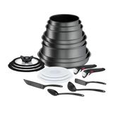 Tefal Ingenio L7619402 Tencere Seti, 20P, Tavalar, Tencereler, İndüksiyon, Dayanıklı Yapışmaz Kaplama, İstiflenebilir, Bulaşık Makinesinde Yıkanabilir, Daily Chef On