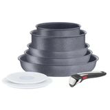 Tefal Ingenio L7669802 8 İndüksiyonlu Yapışmaz Kaplamalı Tencere Seti İstiflenebilir Tavalar Ve Tencereler + Çıkarılabilir Sap Bulaşık Makinesinde Yıkanabilir Fransa'da Üretilmiştir Doğal Açık