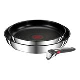 Tefal Ingenio Preference On Çıkarılabilir Saplı 3 Parçalı Tava Seti, 22/26 Cm, İstiflenebilir, Yerden Tasarruf Sağlayan, Yapışmaz Kaplamalı İndüksiyon Tava Seti, Kullanımı Ve Temizliği Kolay, L97490