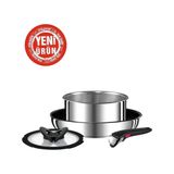 Tefal INGENIO PREFERENCE Paslanmaz Çelik 4 parçalı Tencere Seti - 28 cm Tava + 20 cm Tencere + 1 Cam Kapak + 1 Sap