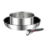 Tefal Ingenio Preference Tava Seti, 26 Cm + Tencere 18 Cm + Çıkarılabilir Sap, İndüksiyona Uygun, Yapışmaz Kaplama, Titanyum Kaplama, Termal Sinyal, Bulaşık Makinesinde Yıkanabilir