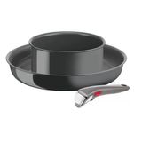Tefal Ingenio Renew 3 Parçalı Set, Tava 28 Cm, Tencere 18 Cm, Sap, İndüksiyon, Seramik Kaplama, Termal Sinyal İşlevi, Geri Dönüştürülmüş