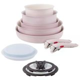 Tefal Ingenio Serenity Tencere Seti 11 Parça Complete Edition Yapışmaz İndüksiyon İstiflenebilir Pembe Kil L830sb04