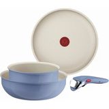 Tefal Ingenio Serenity Tencere Seti 4 Parça, Mineralia Yapışmaz Kaplama, Yerden Tasarruf Sağlayan, İstiflenebilir, Her Tür Ocak İçin, Bulaşık Makinesinde Yıkanabilir, Mavi Tuz, L8294s04