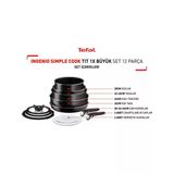 Tefal Ingenio Simplecook 1X 12 Parça Büyük Titanyum Tava Tencere Seti