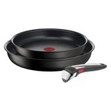 Tefal Ingenio Unlimited On 3 Parçalı Çıkarılabilir Saplı Tava Seti, 24/28 Cm, Yerden Tasarruf Sağlayan, İstiflenebilir, Yapışmaz Kaplamalı İndüksiyon Tava Seti, Kullanımı Ve Temizliği Kolay, L39591