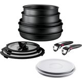 Tefal Ingenio UnlimitedOne 6X Büyük Tava Tencere Seti - 12 Parça - Siyah - 26/28cm Tava + 22cm Tencere + 28cm Wok Tava + 24cm Sote Tavası + 22/24/28cm Cam Kapak + 22/24cm Plastik Kapak
