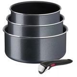 Tefal Ingenio Xl Force 4 Parçalı Güveç Seti, Çıkarılabilir Saplı Tencere Seti, 16/18/20 Cm, Yerden Tasarruf Sağlayan, Titanyum 2X Yapışmaz Kaplamalı Tencereler, Kullanımı Kolay Ve Temiz, L15890