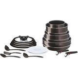 Tefal Ingenio XL Force Maxi 2X Tava Tencere Seti - 19 Parça - Kahverengi - 22/26/28 Tava + Kısa Tencere 24cm + Wok Tava 28cm + Derin Tencere 16/22cm + 2 adet çıkarılabilir sap + 22/24/26/28 cam kapak + 22/24 cm plastik kapak + 4adet mutfak gereci