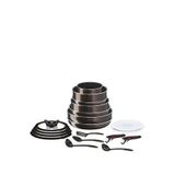 Tefal Ingenio XL Force Titanyum 2X Siyah 19 Parça Maxi Tencere Tava Seti