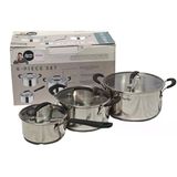 Tefal Jamie Oliver 6 Parçalı Set, Kapaklı 3 Parçalı Set, 16 Cm Tencere Ve 20 & 24 Cm Güveç, Thermo Fusion, Fırına Dayanıklı, Silikon Kulp Ve Cam Kapaktan Oluşur