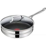 Tefal Jamie Oliver Cook Akıllı Sote Tavası 25 Cm, Cam Kapaklı, Yapışmaz Kaplamalı, Optimum Kızartma Sıcaklığında Termal Sinyal, İndüksiy