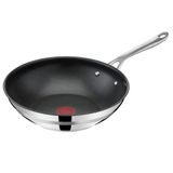 Tefal Jamie Oliver Cook' Smart Paslanmaz Çelik Wok Tava 28Cm, Titanyum 2X Yapışmaz Kaplamalı, E31019, Gümüş