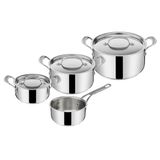 Tefal Jamie Oliver Cook's Classics 7 Parçalı Paslanmaz Çelik İndüksiyon Seti, Tencere 16 Cm, Kapaklı Tencereler 16/20/24 Cm, Her Türlü Sobaya Uygun, Fırına Dayanıklı, Paslanmaz Çelik, E307s734