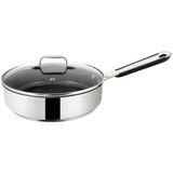 Tefal Jamie Oliver E3143244 Kapaklı Sote Tavası, 25 Cm, Paslanmaz Çelik, Yapışmaz Kaplama, İndüksiyona Uygun