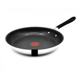 Tefal Jamie Oliver Tava 28 Cm İndüksiyon, Kızartma Tavası Paslanmaz Çelik Büyük, Yapışmaz Kaplamalı, Yüksek Kenarlı, Fırına Dayanıklı, Perçinli Saplı, E30