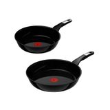 Tefal Keşfet Kırılmaz Seramik Set 2 Tava 24/28 Cm, Güçlü Yapışmaz Seramik Kaplama, İndüksiyona Uygun, Fusioncore Teknolojisi, Termal Sinyal, G2149032