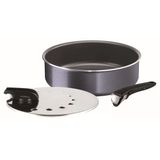 Tefal L2319102 Ingenio Elegance Sote Tavası, 26 Cm + 1 Sap + 1 Kapak, 26 Cm, Simli, İndüksiyon Hariç Tüm Ocaklar İçin, Alüminyum, Gri, 11 X 35,5 X 29,5 Cm