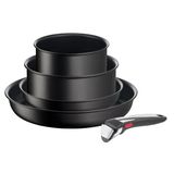 Tefal L3959543 Ingenio Unlimited On Tencere Ve Tava Başlangıç Seti, İstiflenebilir, Çıkarılabilir Sap, Yerden Tasarruf, Yapışmaz Kaplama, İndüksiyon, 5 Parça, Siyah
