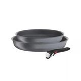 Tefal L3969202 Ingenio Natural Force 2 Kızartma Tavası Seti 22/26 Cm + Yapışmaz Sap, İndüksiyon Dahil Her Türlü Ocak