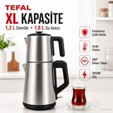 Tefal Magic Tea Xl Inox Paslanmaz Çelik 1650 W Çay Makinesi Gizli Rezistans 1.8 L - Aile Boyu Kapasite - Sıcak Tutma, Damlatmaz Servis ve 360° Döner Taban - Gri