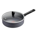 Tefal Natural On Induction G2803202 Cam Kapaklı Yapışmaz Kızartma Tavası, 24 Cm, Gris Lavinia