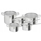 Tefal Nordica 10 Parça Tencere Seti, Tencere Seti, Tencere 16 Cm + Tencereler 18/20/22/24 Cm Paslanmaz Çelikten + Cam Kapaklar, Dökme Ağzı, Kolay Boşaltma, İndüksiyon