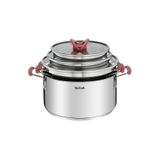 Tefal Optispace İndüksiyon Tabanlı 6 Parça Çelik Tencere Seti
