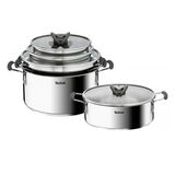Tefal Opti'space Tencere Seti 8 Parça, Tencere, Tava, Cam Kapak, Tencere Seti, Tencere Seti