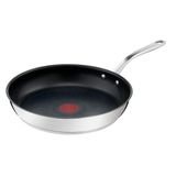 Tefal Pierre Gagnaire 28 Cm Kaplamalı Paslanmaz Çelik Kızartma Tavası, Isı Dağıtımlı, Fransa'da Üretilmiştir, Perçinli Sap, Zarif Tasarım, İndüksiyon Dahil Tüm Ocak Türleri İçin H8210623