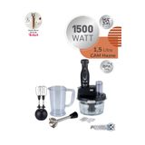 TEFAL Powelix 1500W Dilimleyici ve rende 4 Bıçaklı *1,5 Litre CAM Hazneli Blender & Mutfak Robotu