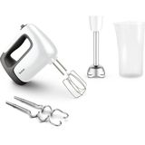 Tefal Prep'mix + Blenderli El Mikseri, Hafif ve Zorlu Hazırlıklar Için Ideal, Güçlü 500 W Motor, 5 Hız, Turbo Fonksiyonu, Blender Eklentisi, Beyaz/gri, HT462138