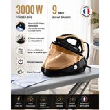 Tefal Pro Express Vision Siyah-Altın Kazanlı Ütü | Gözden Kaçan Kırışıklık Kalmaz, 9 Bar, 3000 W, 180 G/dk Buhar, Otomatik Temizlik