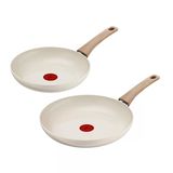 Tefal Reflect On 2 Parçalı. Tava Seti, 24/28 Cm, Seramik Yapışmaz Kaplama, Geri Dönüştürülmüş Alüminyum Gövde, Termo Sinyal, Her Türlü Ocak İçin, Kolay Temizlenebilir, Krem, G0229032