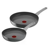Tefal Renew Kızartma Tavası Seti 2'Li, Gri, 24/28 Cm, Seramik Yapışmaz Kaplama, İndüksiyon, Thermo Signal, Eco Tasarım, Sağlıklı Pişirme, C4279032