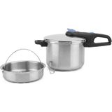 Tefal Secure Trendy Buhar Apartlı Düdüklü Tencere 6 L P2580701 - Gri