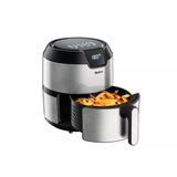 Tefal Sıcak Hava Fritözü Easy Fry Deluxe Xl, Hava Fritözü, 1500 W, 6 Porsiyon İçin 4,2 L, 8 Otomatik Program, Dijital Ekran, Enerji Tasarrufu, Yağsız Sağlıklı Fritöz, Paslanmaz Çelik, Ey401d
