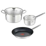 Tefal Simpleo B815S4 Siyah 20 16 28 cm Tencere ve Tava Seti