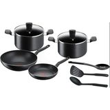 Tefal Super Cook B459s984 Tencere Seti, 9 Parça, Tava 24 Cm + Wok 28 Cm + Tencereler 22/24 Cm + Tencere Seti, İndüksiyon Yok, Yapışmaz Kaplama, Ergonomik Sap, Super Cook