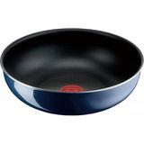 Tefal T-Fal L43777 Çıkarılabilir Saplı Kızartma Tavası, 26Cm, Derin Kızartma Tavası, Yapışmaz Kaplama, Optimum Sıcaklık Bildirim Levhası, Gazlı Ateş İçin, Ingenio Neo Royal Blue Yoğun Wok