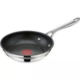 Tefal Tava 24Cm İndüksiyon Kızartma Tavası Jamie Oliver Yapışmaz Paslanmaz Çelik | Bulaşık Makinesinde Yıkanabilir | Dayanıklı Yapışmaz Kaplama | Termo-Sinyal Teknolojisi | Paslanmaz Çelik/Siyah