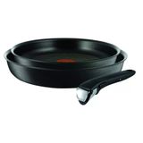 Tefal Tava Seti Ingenio Ultimate L7649253, Her Türlü Ocak, 24-28Cm, Yapışmaz Kaplama, Çıkarılabilir Sap, Eşit Isı Dağılımı, Siyah