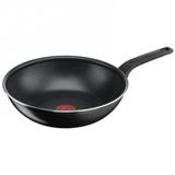 Tefal Titanyum 1X SimplyClean 28 cm Tek Saplı Siyah Difüzyon Tabanlı Wok Tava