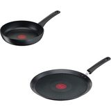 Tefal Titanyum 3x Ultimate One Siyah 20+25 cm Krep Tava Seti