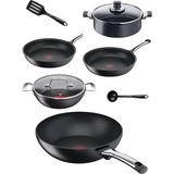Tefal titanyum 6x Excellence Indüksiyon Tabanlı Tava - Siyah